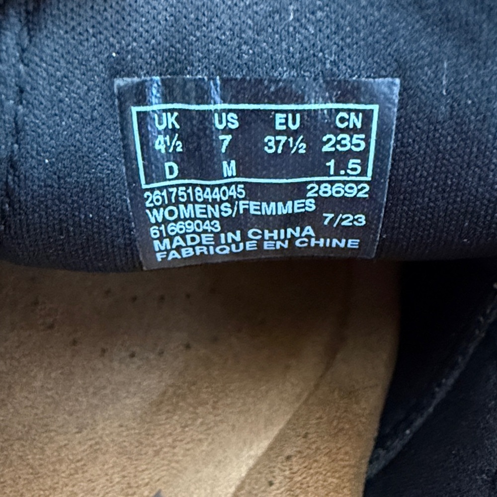Clarks Black Suede Buckle Clogs - Picture 8 of 8